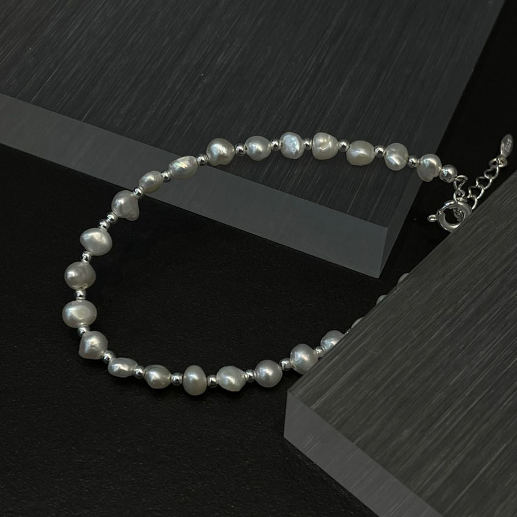 IKON | 925純銀淡水珍珠點點手鍊