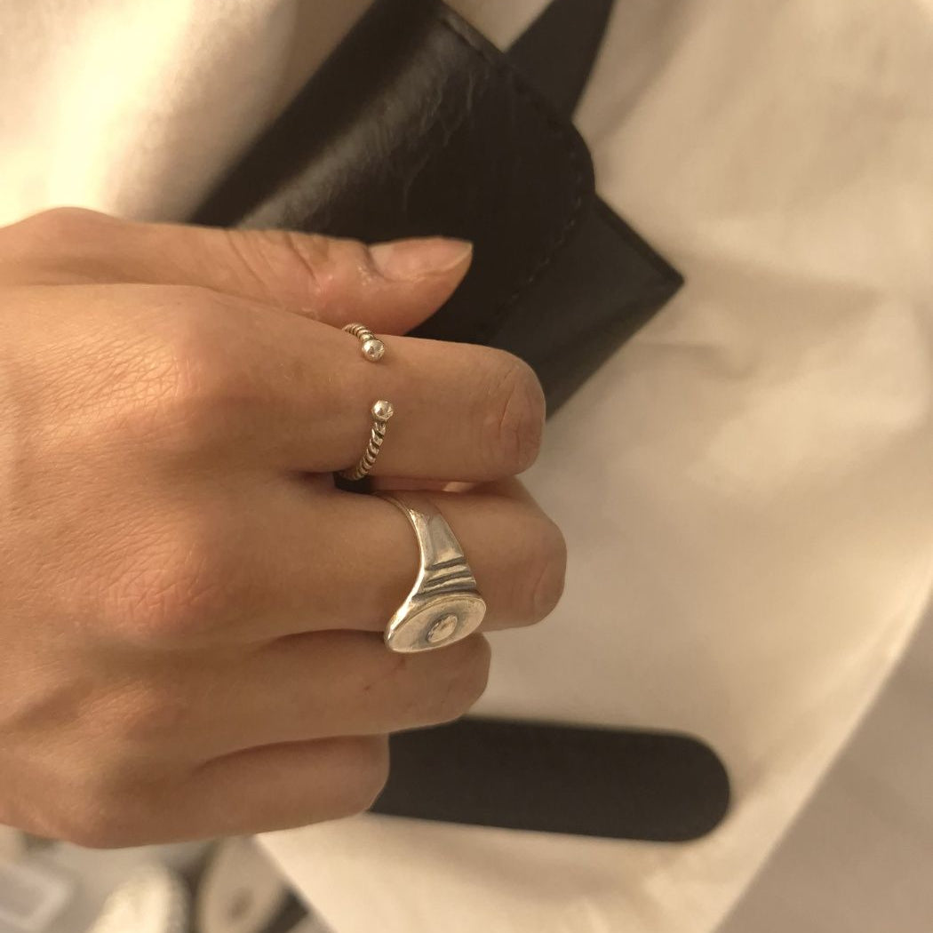 IKON  | 925Silver Twisted Open Ring