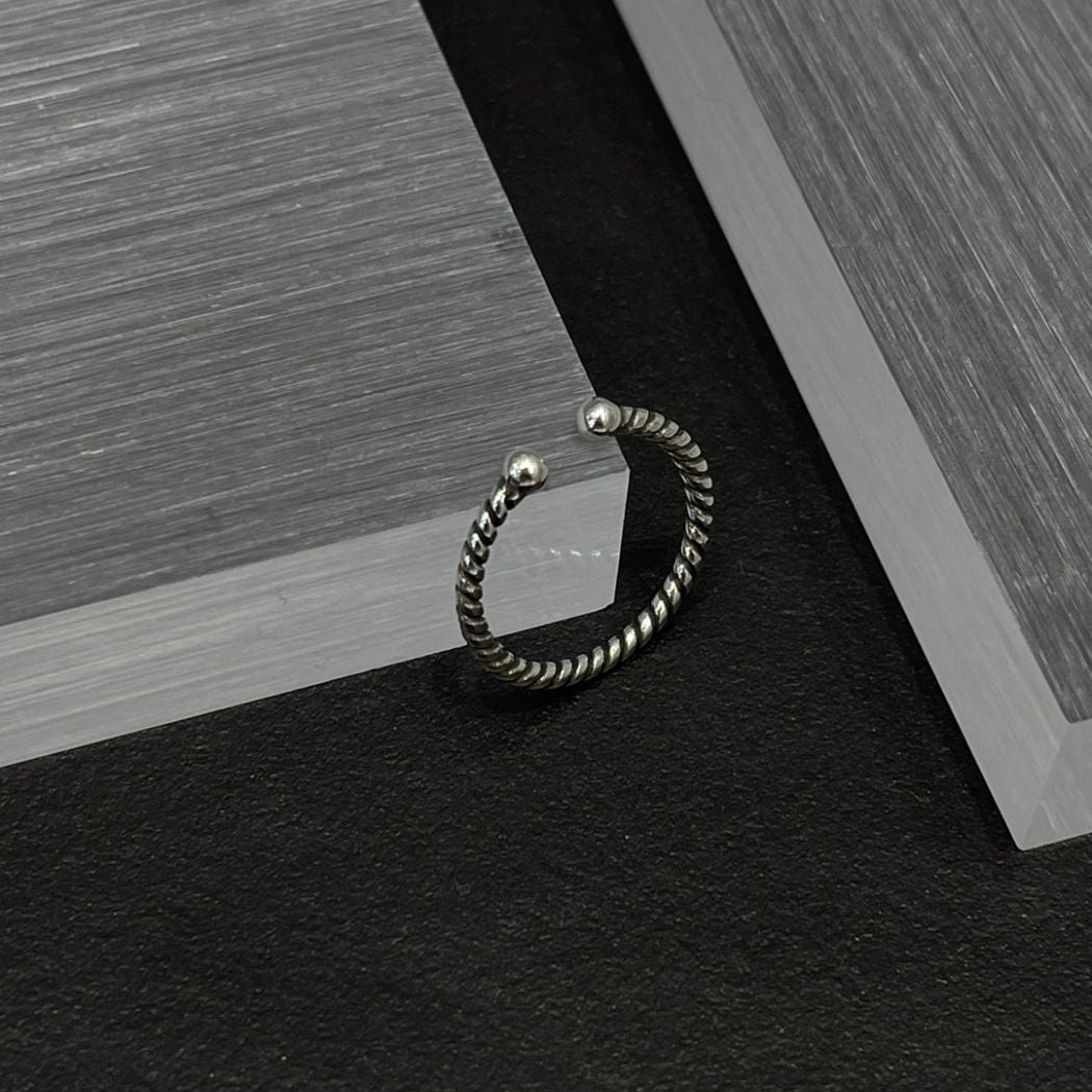 IKON  | 925Silver Twisted Open Ring