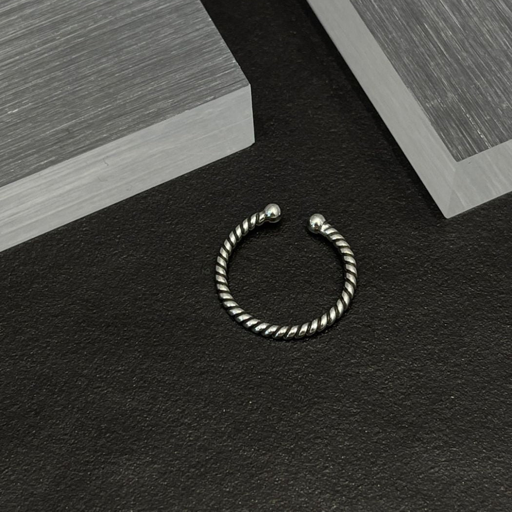IKON  | 925Silver Twisted Open Ring