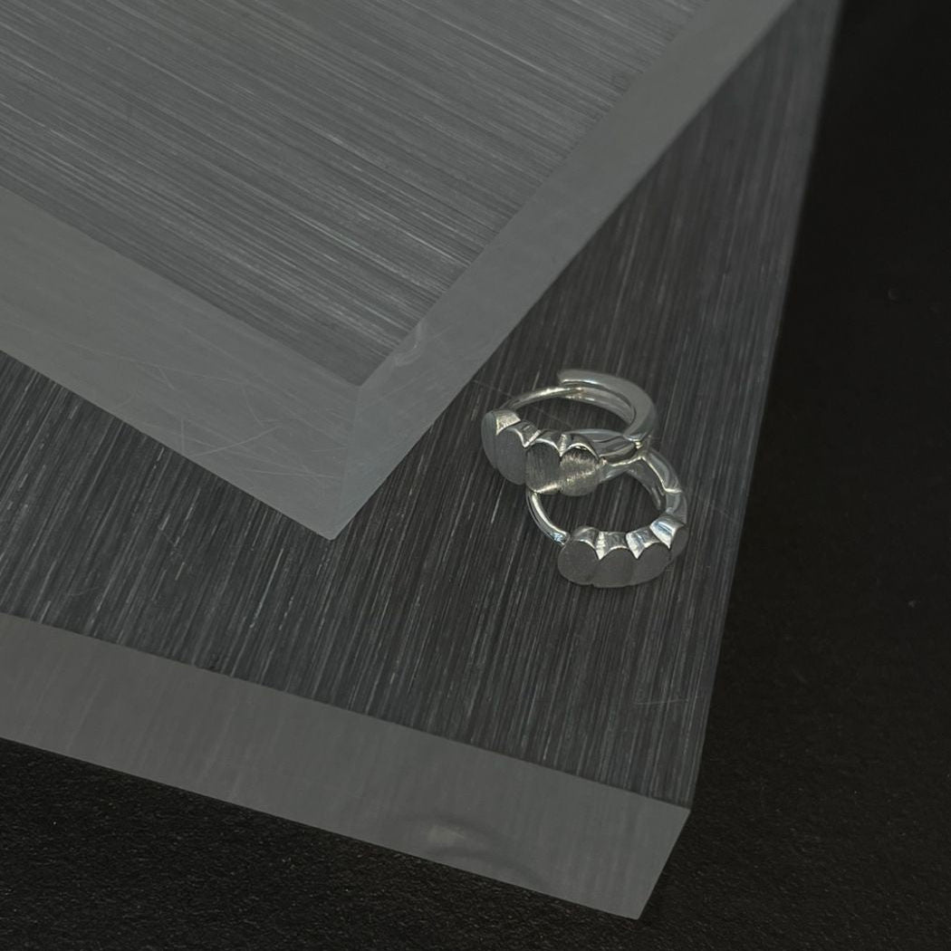 IKON  | 925Silver Tempo Tier Hoops Earrings