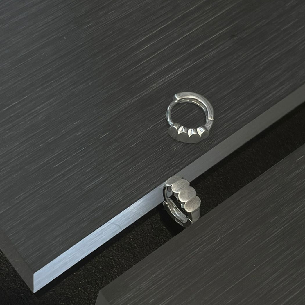 IKON  | 925Silver Tempo Tier Hoops Earrings