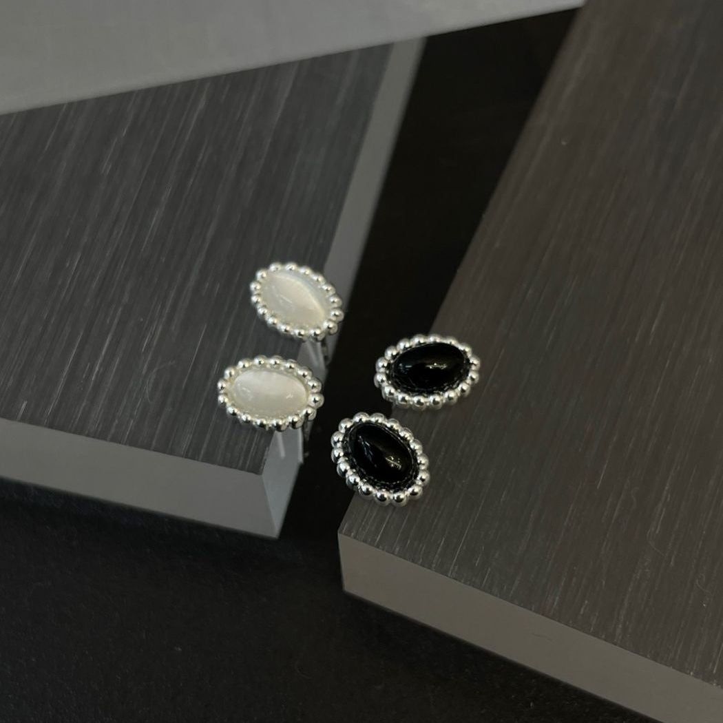 IKON | 925Silver Cats Eye Stone Earrings