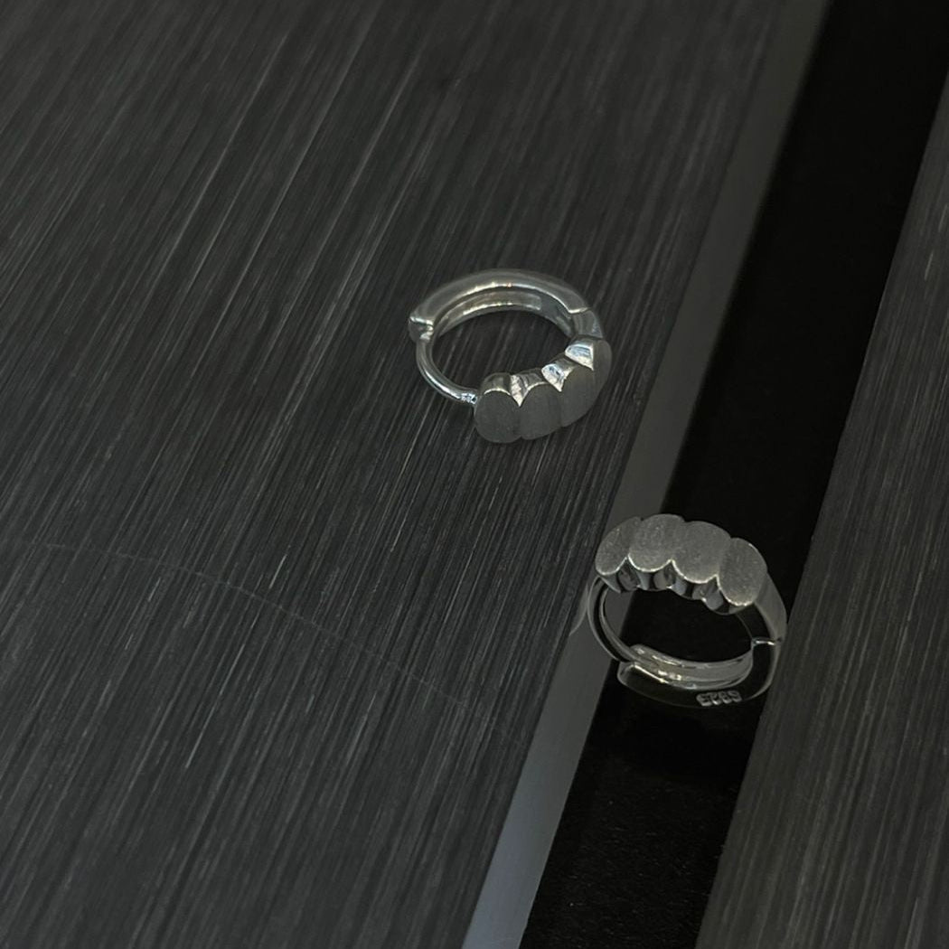 IKON  | 925Silver Tempo Tier Hoops Earrings