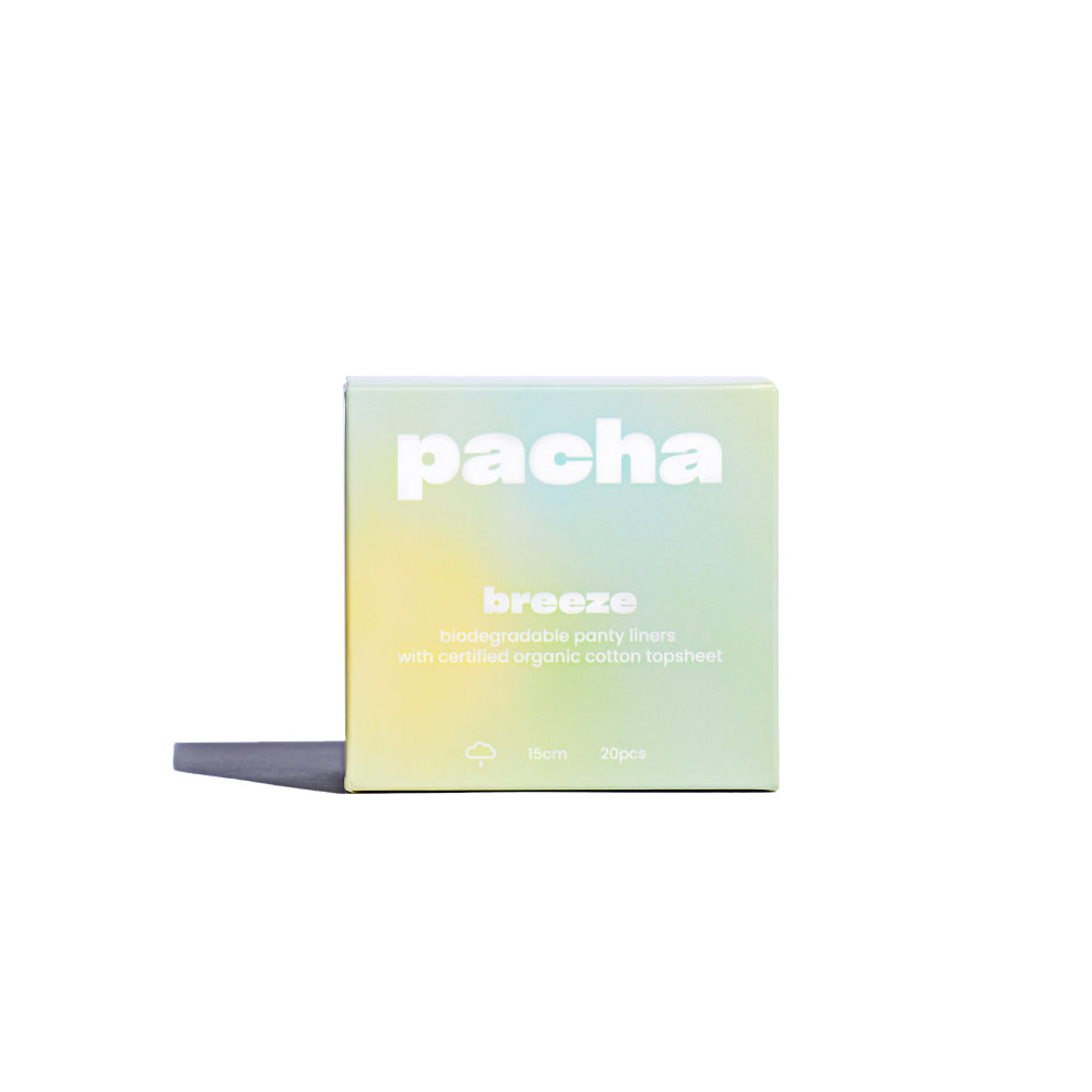 PACHA BREEZE ORGANIC COTTON PANTY LINERS (15cm, 20pcs)