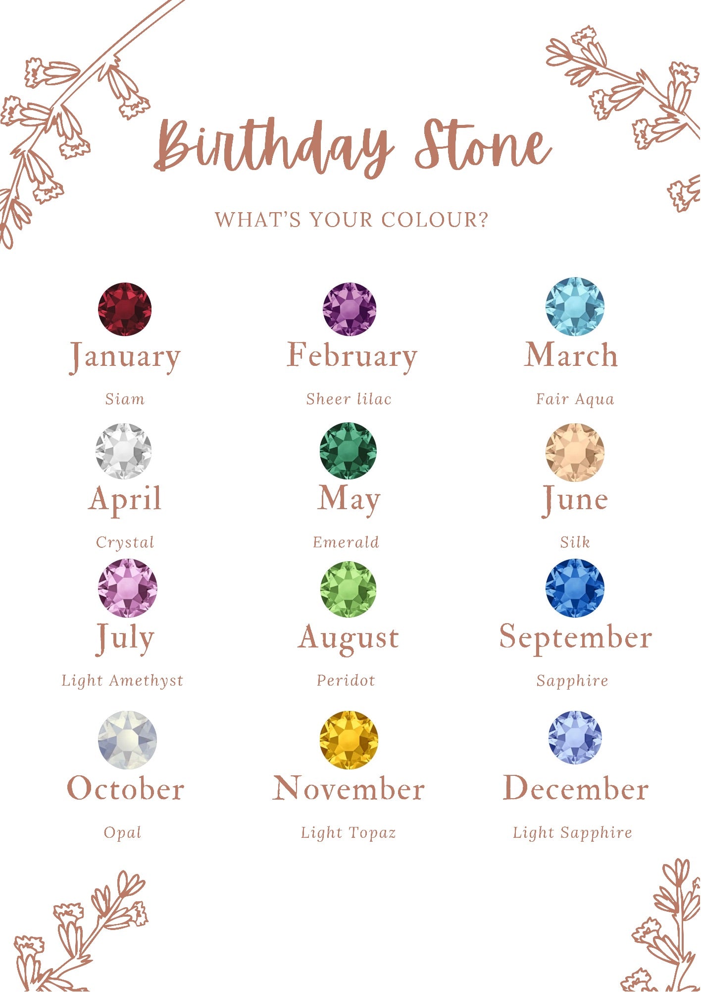 BIRTHSTONE CUFF
